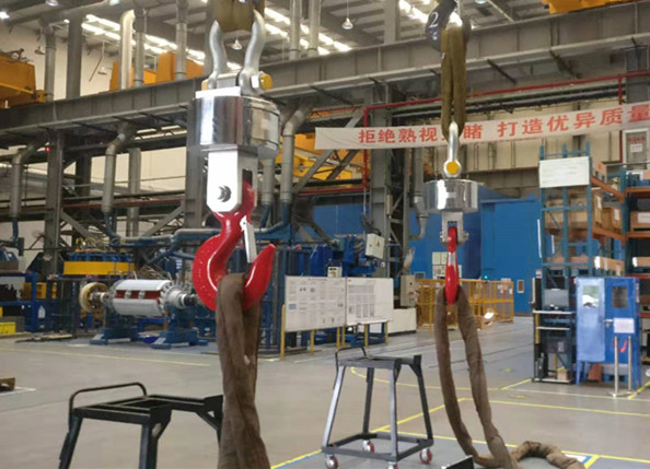 上海帥華無(wú)線電子吊秤工作現(xiàn)場(chǎng)